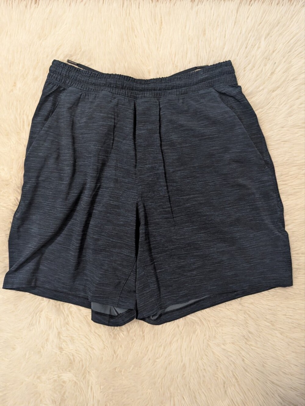 Men's Lululemon Navy Blue Shorts Lined Medium Pace Breaker
